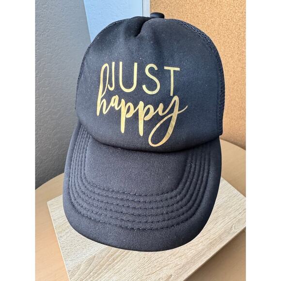 "Just Happy" Trucker Cap - Picture 1 of 7